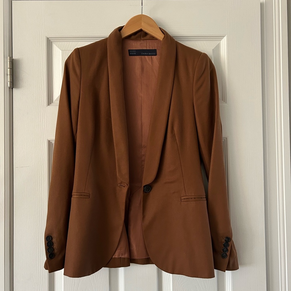 Zara Brown Blazer Jacket
